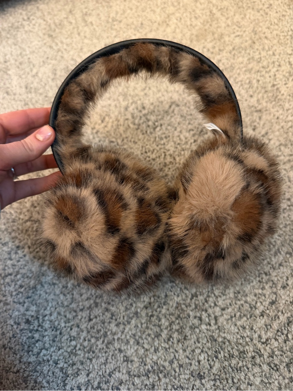 Leopard Print Faux Fur Ear Muffs